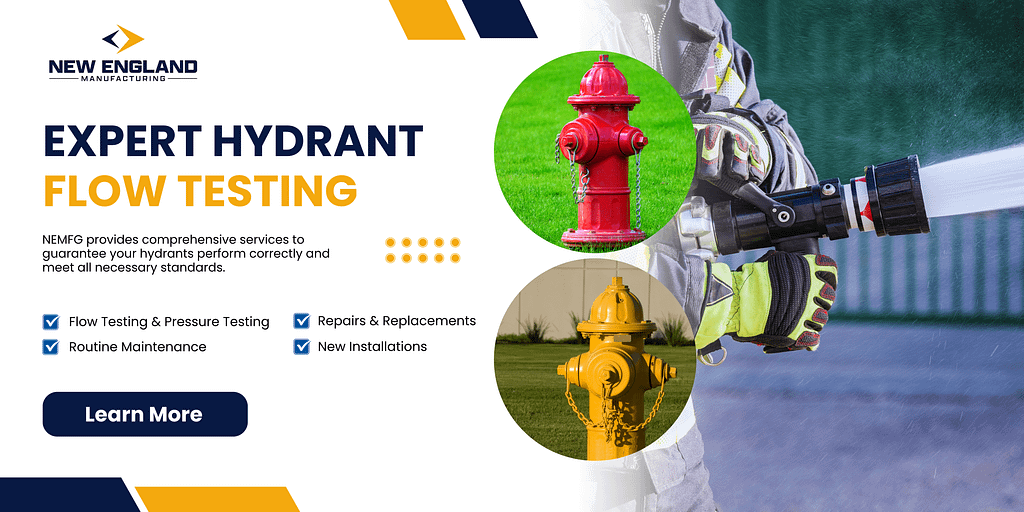 Professional European fire hydrant flow testing and maintenance services by NEMFG
