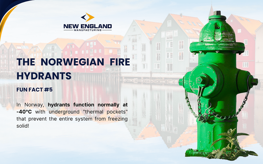 Green European fire hydrant with Norwegian thermal protection for minus 40C operation