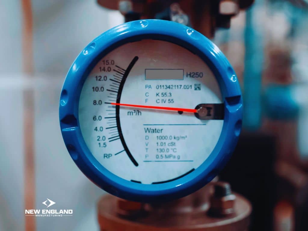 Image of a Turbine Flow Meter, illustrating the internal turbine rotor mechanism.