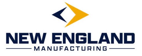 New England Manufacturing logo with blue and yellow colors.