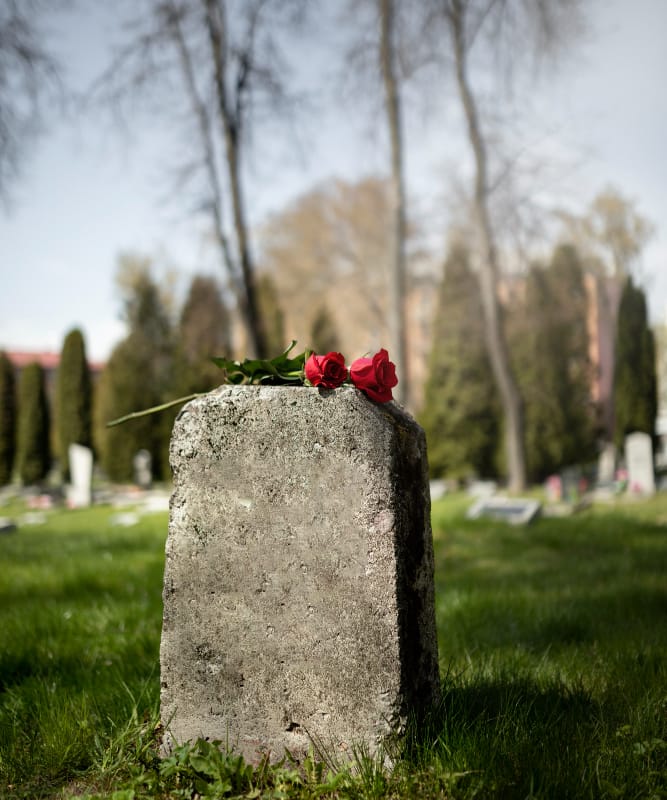 Grave Markers for Veterans Military History in a Rural Cemetery